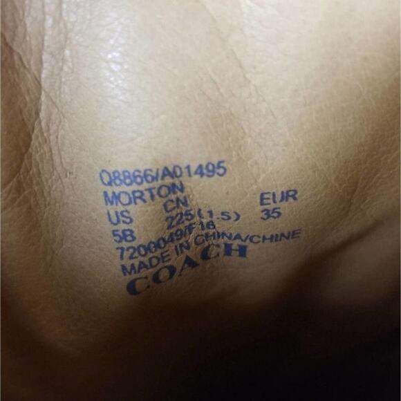 Coach Morton calf leather and sheep fur shearling boots size 5 new!!!! - Picture 9 of 11